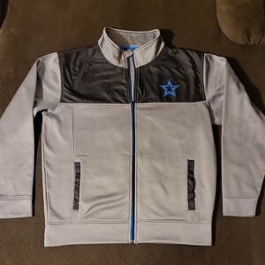 NFL Dallas Cowboys Gray and Black Jacket with Blue Accents Size L